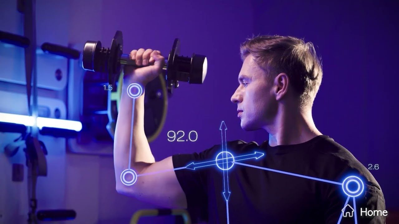 4DEYE tracking a shoulder joint in real time and reading out the angle