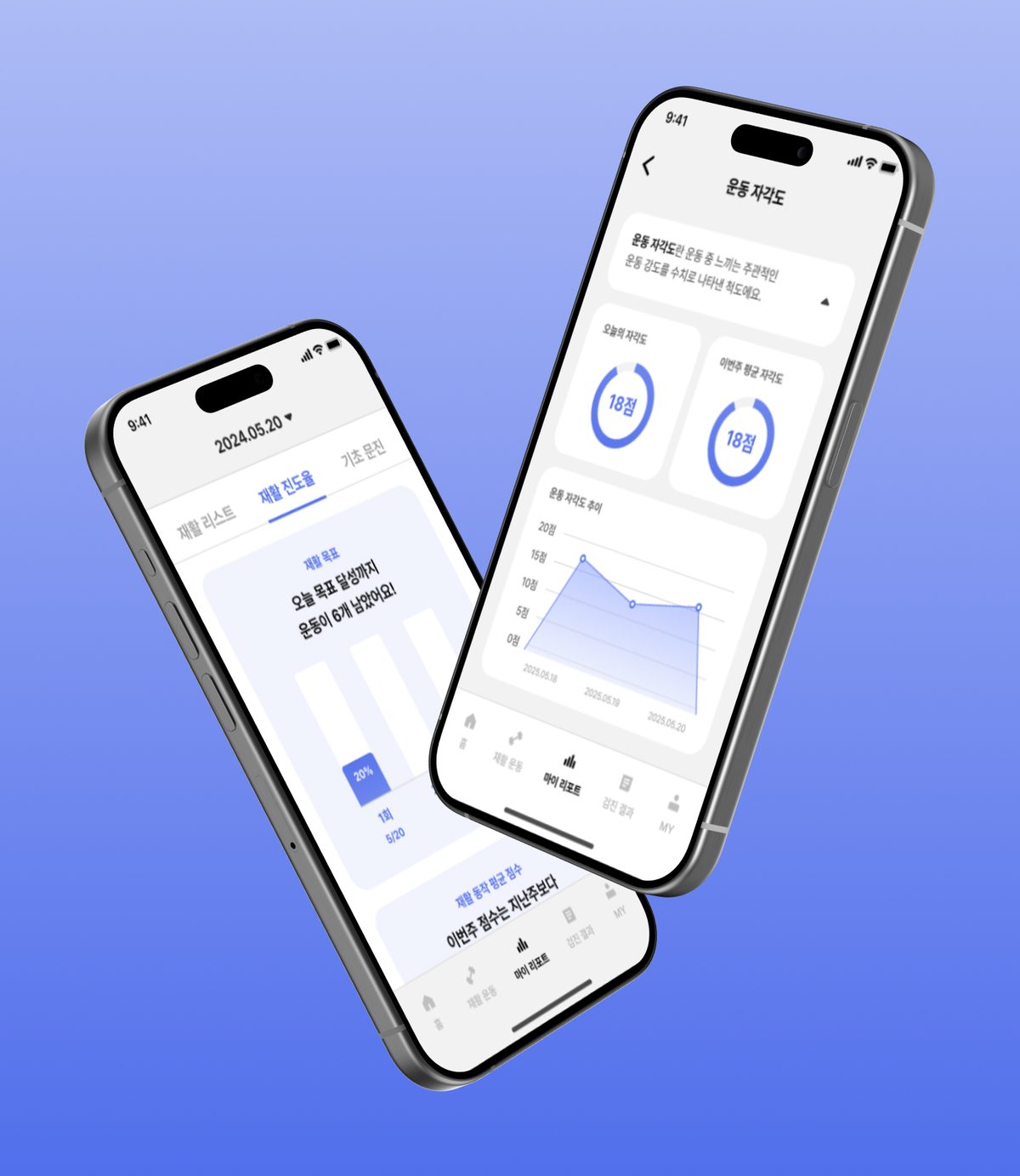 The 4DEYE DTx patient app, used for prescribed exercise at home